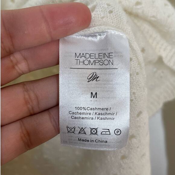 Madeleine Thompson X Leith Nipigon Odile 100% Cashmere Scallop M Sweater Set - Picture 11 of 12